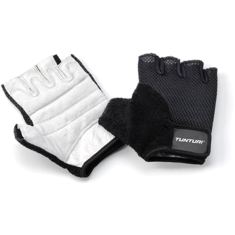 Tunturi Fitness Training Handschuhe "Fit Easy" Schwarz mit Weiss S