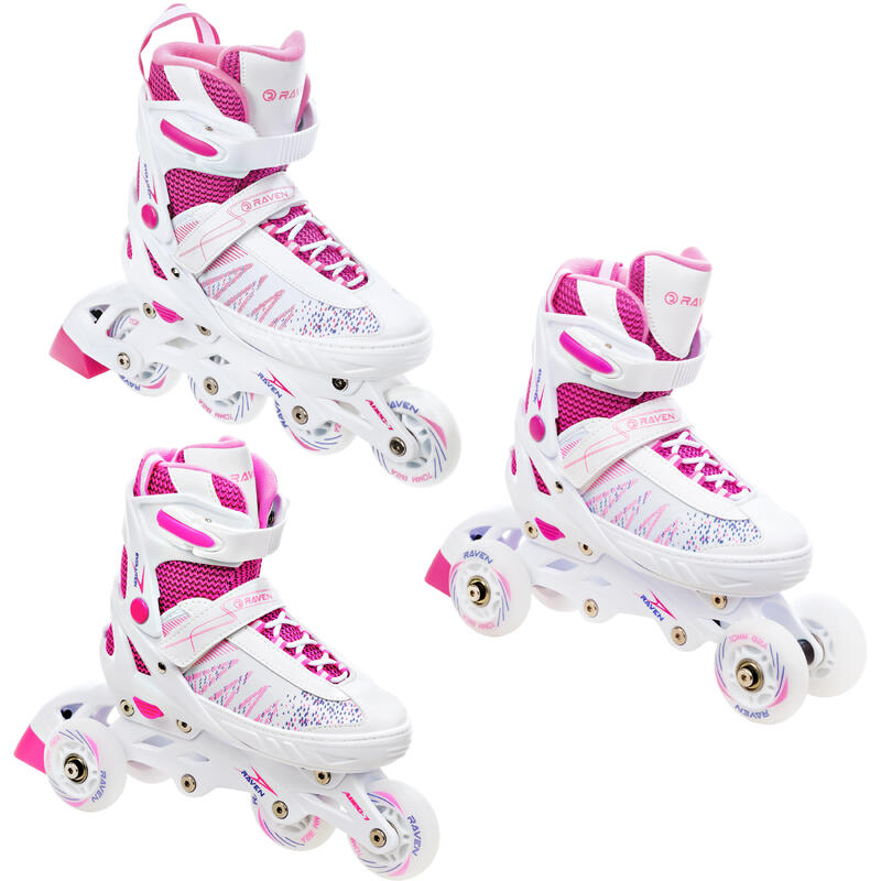 Raven Grace LED 3-in-1 patins à roulettes ajustables