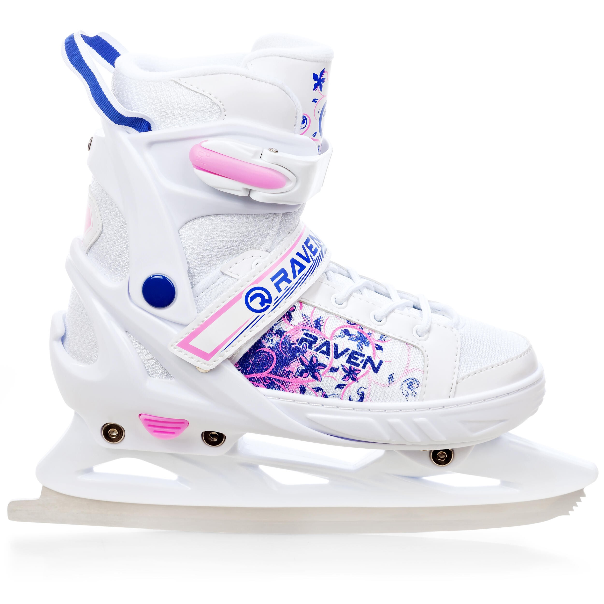 Pattini A Rotelle RAVEN Elle - Ruote 54mm, Cuscinetti ABEC-7, Design Retrò, Blu/rosa - Foto 9