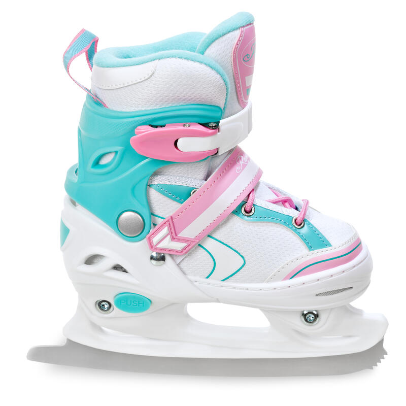 Patines 2en1 Ruedas Ajustables LED Lia Blanco/Menta/Rosa