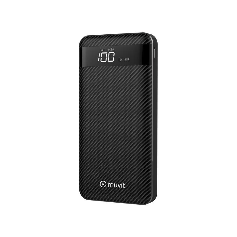 Powerbank Muvit 20000 mAh 3 USB(2A+2A+3A)+ 1 Tipo C + 2 Output Negro