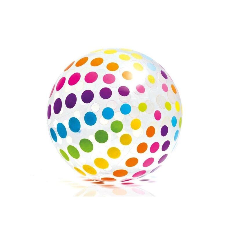 IN59065-20 彩色波點圖案巨型沙灘球 一個 直徑長42'' (107cm) 獨立包裝