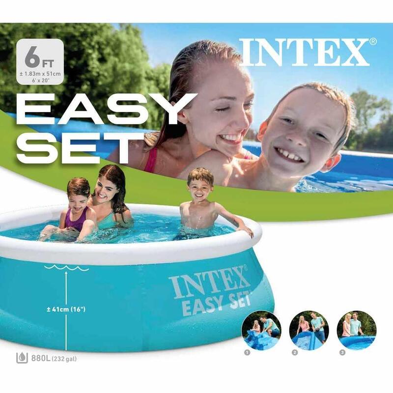 IN28101 Easy Set Inflatable Swimming Pool (Ages  3+) (SIZE: 6' X 20")