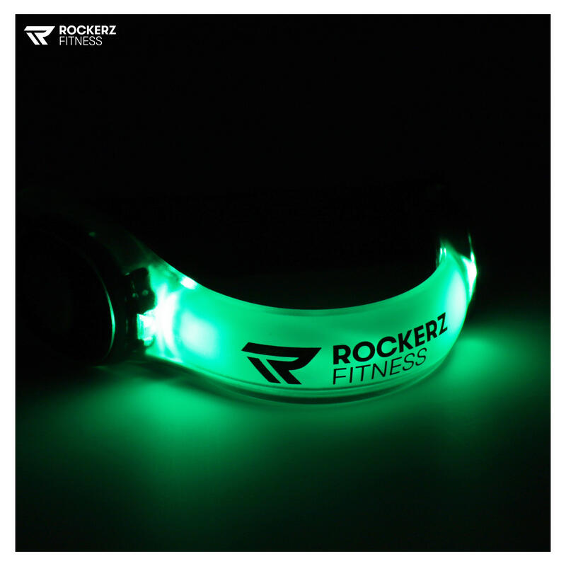 Illuminazione da corsa - Luci da corsa con batterie - Set di 2 - Colore: Verde