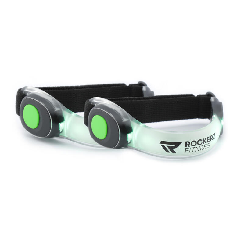 Illuminazione da corsa - Luci da corsa con batterie - Set di 2 - Colore: Verde