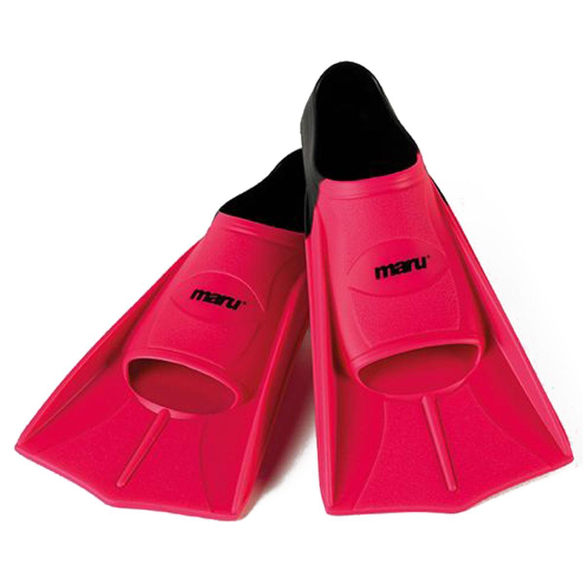 Maru Training Fins - Neon Pink/Black 1/2