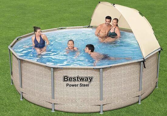 Bestway Power Steel Swimming Pool Set, 13 x 42 - Beige 2/2