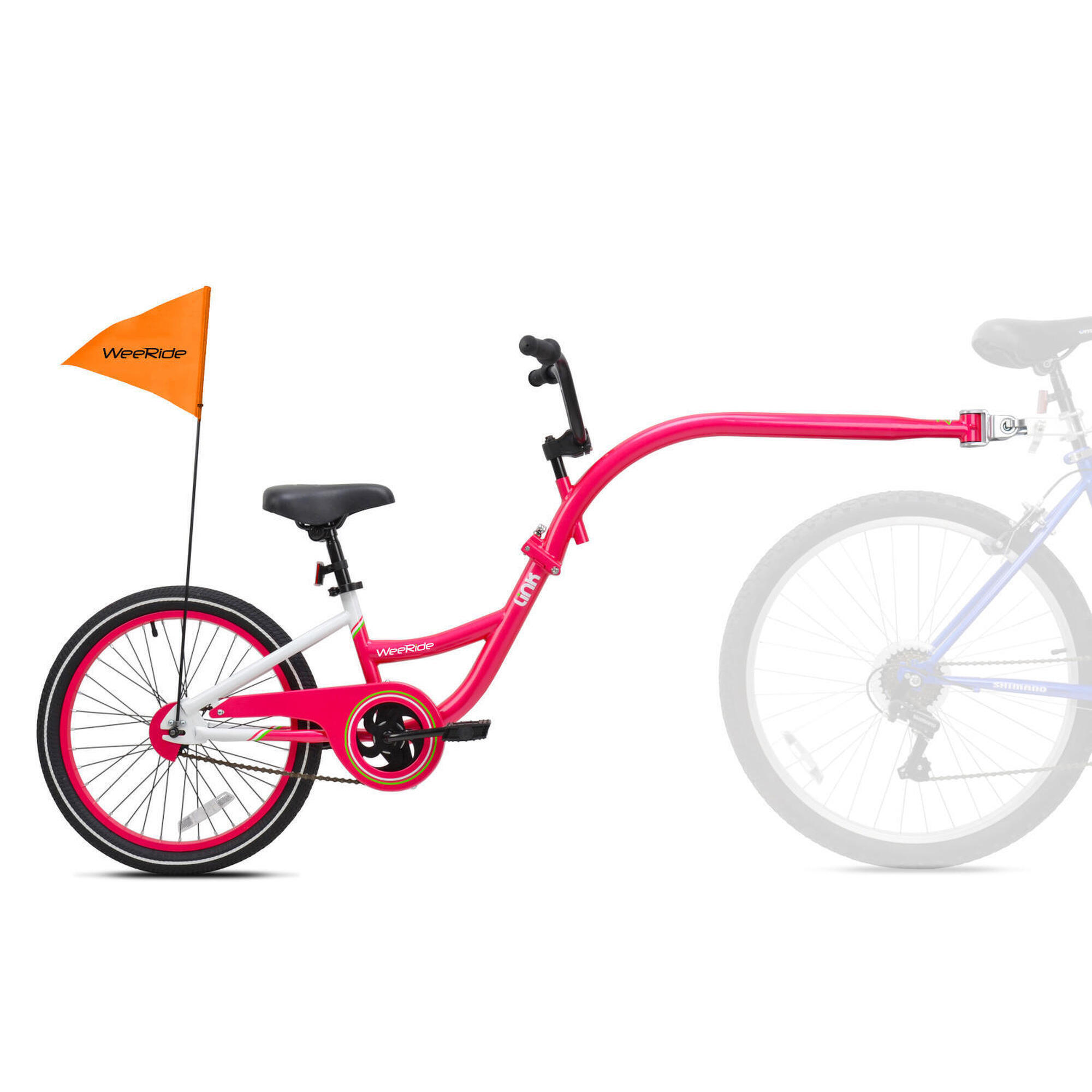 Kazam Link Tagalong Trailer Child Bike Seat Pink