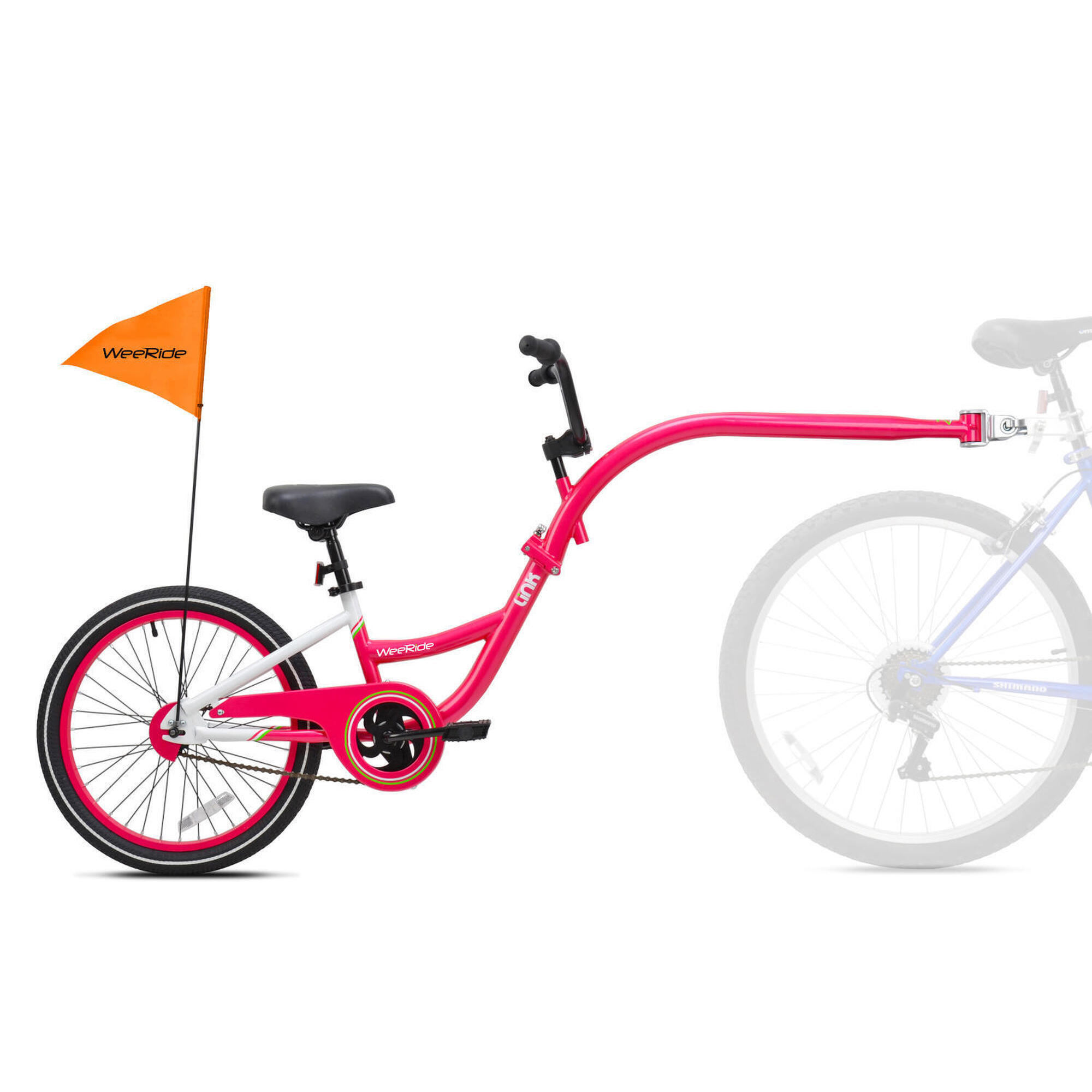 WEERIDE Kazam Link Tagalong Trailer Child Bike Seat - Pink