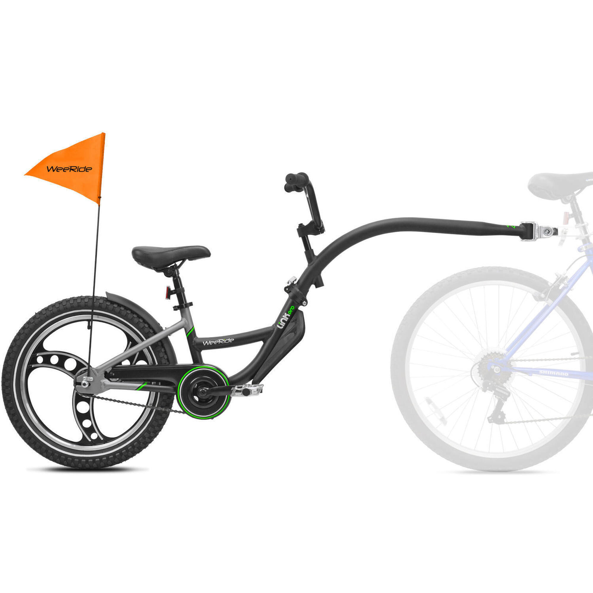 WEERIDE Kazam Link Pro AluminiumTagalong Trailer Child Bike Seat - Black