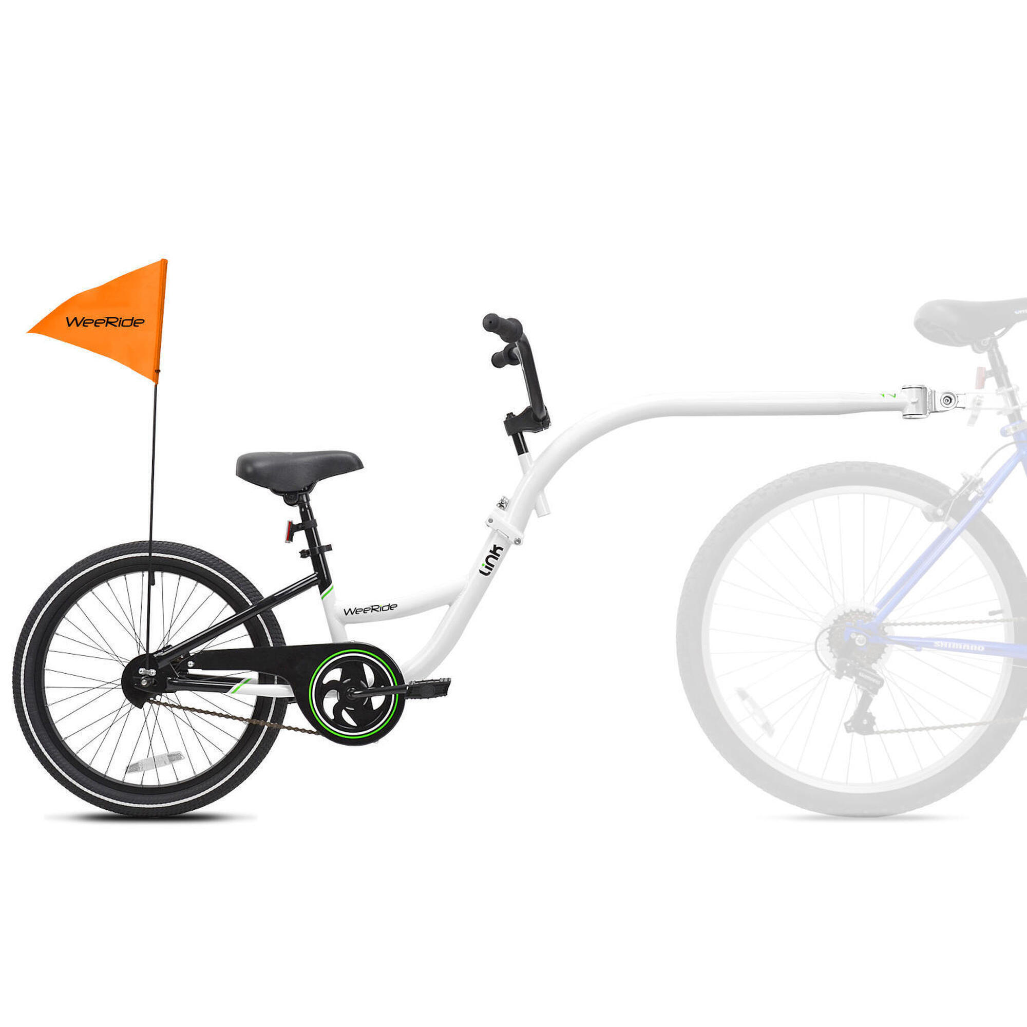 WEERIDE Kazam Link Tagalong Trailer Child Bike Seat - White