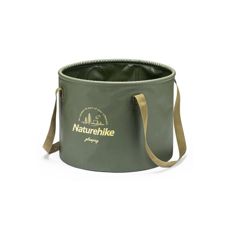 Camping Foldable Round Bucket 20L - Army Green