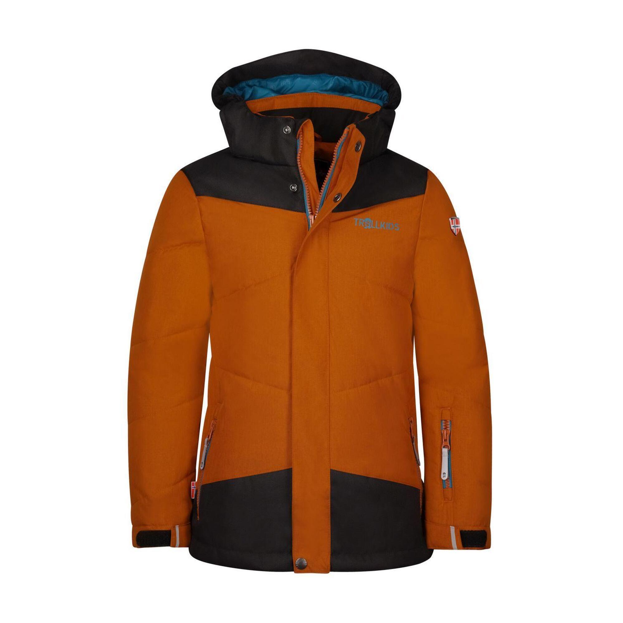 Children's winter jacket Norefjell cinnamon/dark blue