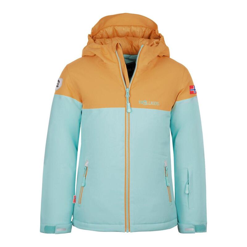 Filles Veste de ski Hallingdal bleu eau/miel