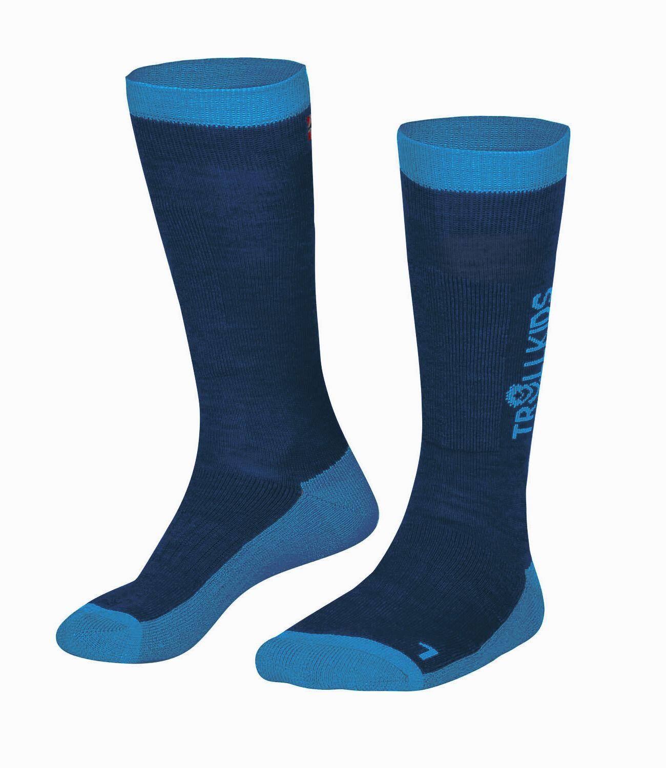 TROLLKIDS Kinder Ski Socken SKI SOCKS Nachtblau/Vivid-Blau