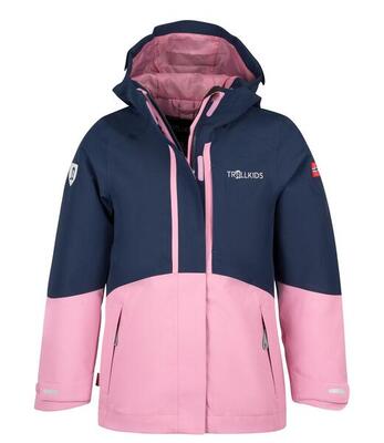 Mädchen 3-in-1-Funktionsjacke Skanden Helle Beere/Dunkelviolett/Hellmagenta