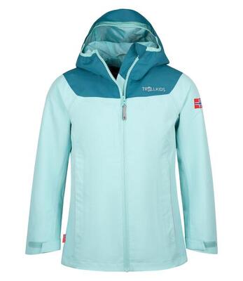 Kinder Regenjacke Bergen Violettblau/Malve rosa