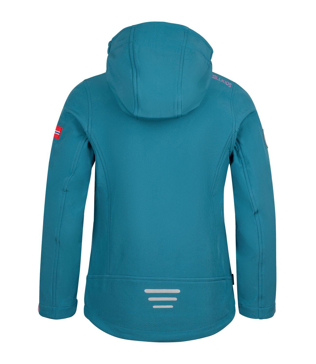 Filles Veste Softshell Filles Trollfjord Coupe-vent Imperméable bleu-vert/violet 2/3