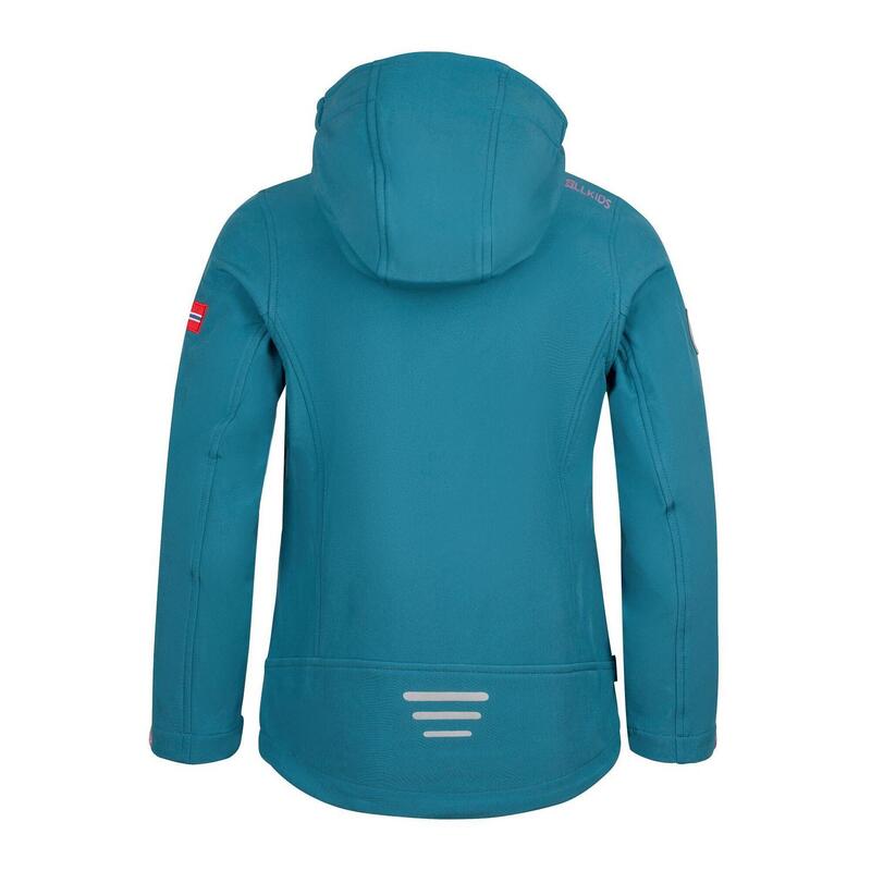 Filles Veste Softshell Filles Trollfjord Coupe-vent Imperméable bleu-vert/violet