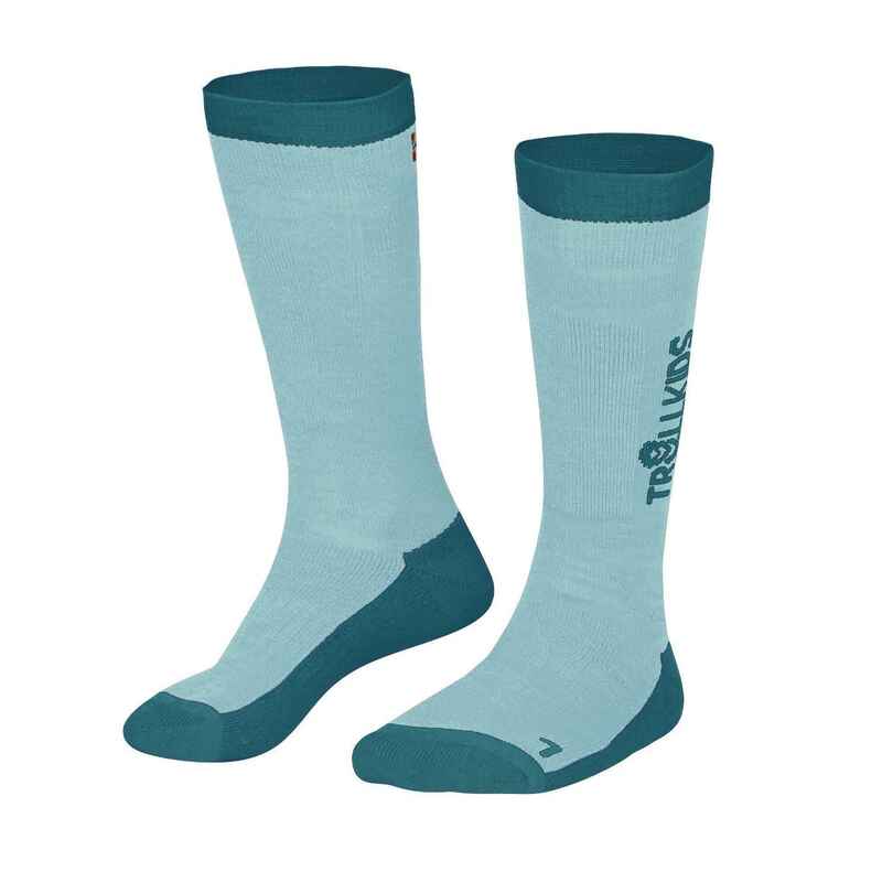 Kinder Ski Socken SKI SOCKS Wasserblau/Blaugrün