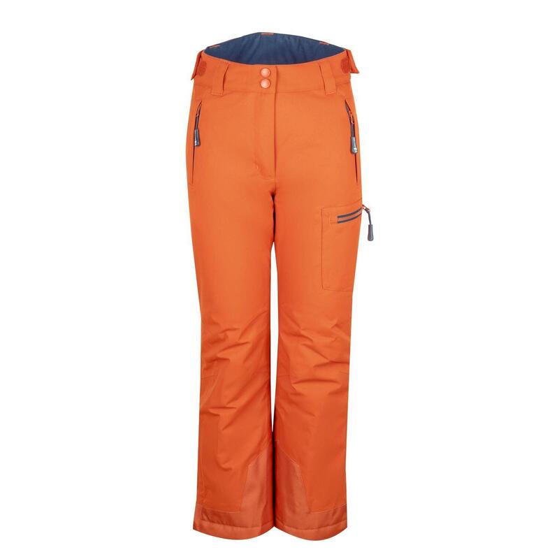 Pantalon de ski enfant Hallingdal cannelle/bleu foncé