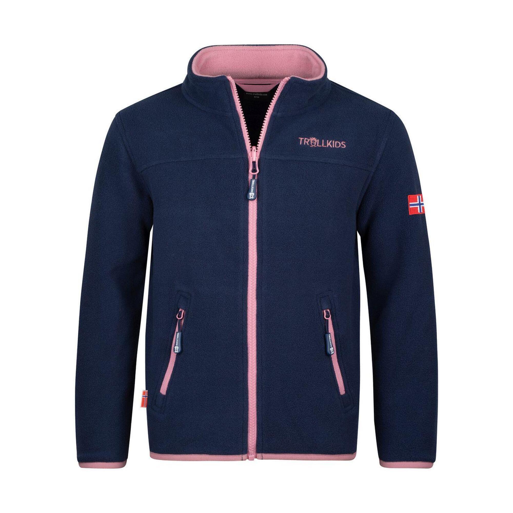 TROLLKIDS Kinder Fleece Jacke Oppdal XT Marineblau/Violett