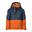 Veste de ski pour enfants Hallingdal Imperméable, respirante bleu nuit/cannelle