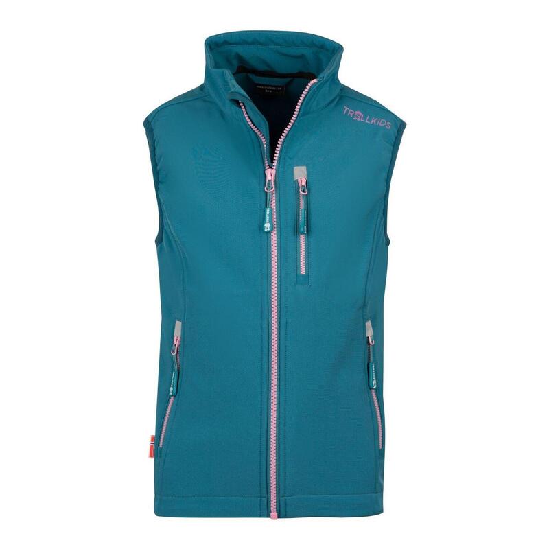 Gilet pour enfants Trollfjord bleu-vert/violet