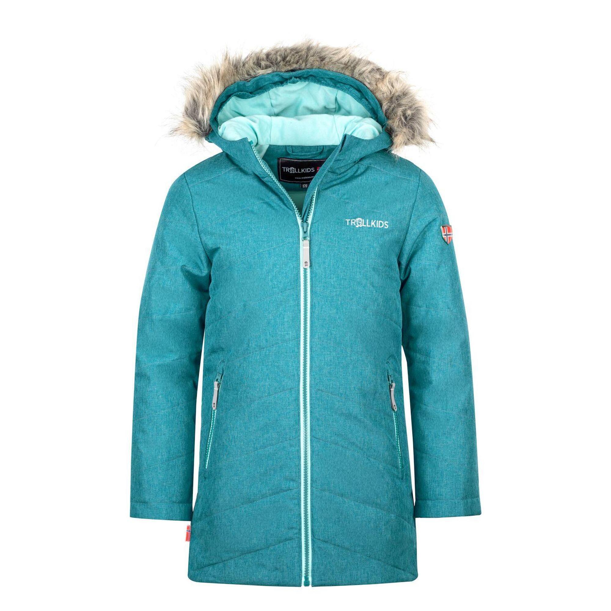 Lifjell children's winter jacket blue-green/water blue