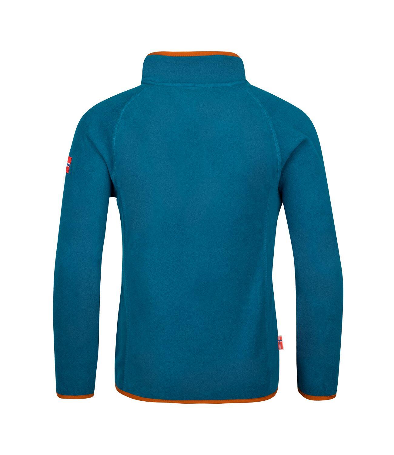 Pull en polaire pour enfants Nordland Isolant Séchage rapide bleu foncé/cannelle 2/3