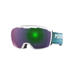 Masque De Ski Perspective Whitew Green Plasma Mirror Cat 2 Adulte