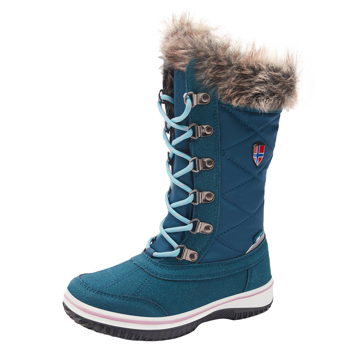 Girls Holmenkollen snow shoes blue-green / water blue