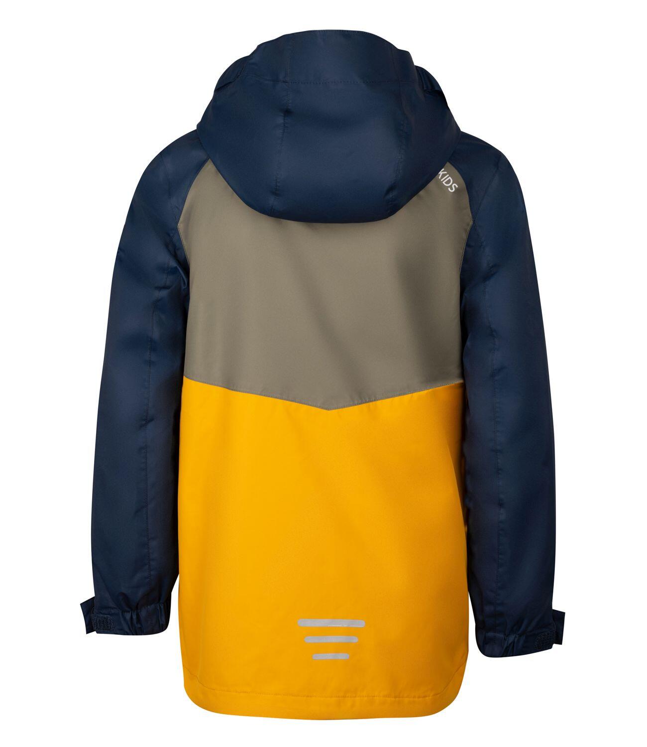 Kinder 3in1 Jacke Bryggen Moosgrün/Goldgelb/Blau 2/4