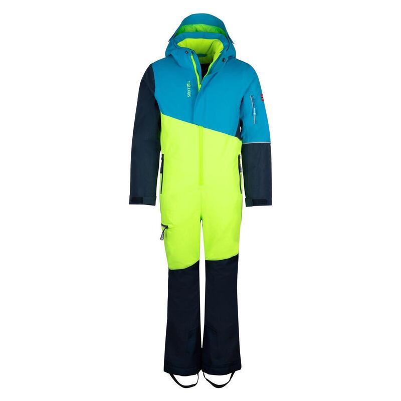 Combinaison de neige pour enfants Hallingdal citron vert/bleu nuit