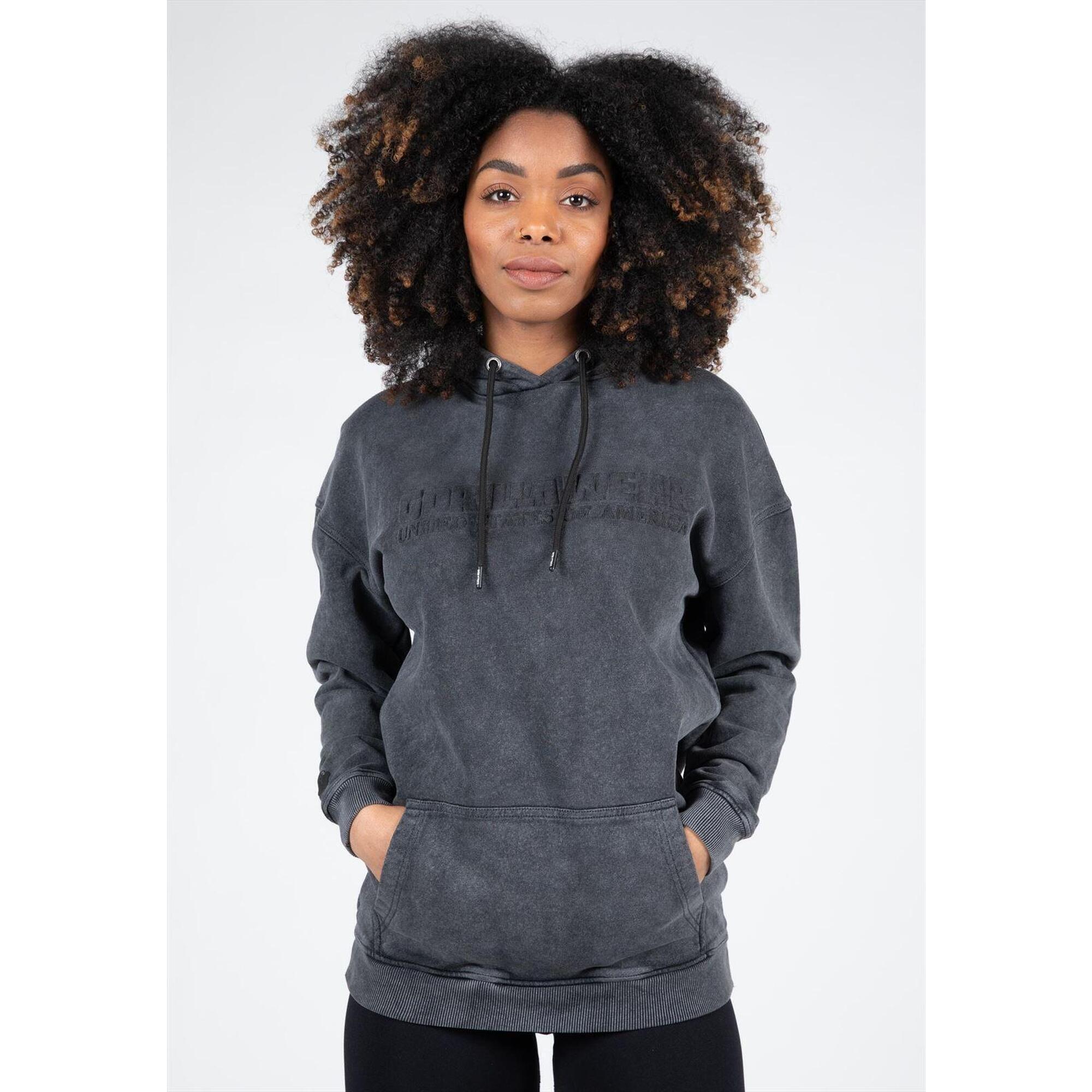 GORILLA WEAR Crowley Wode los hombres Sudadera con capucha - Washed gris