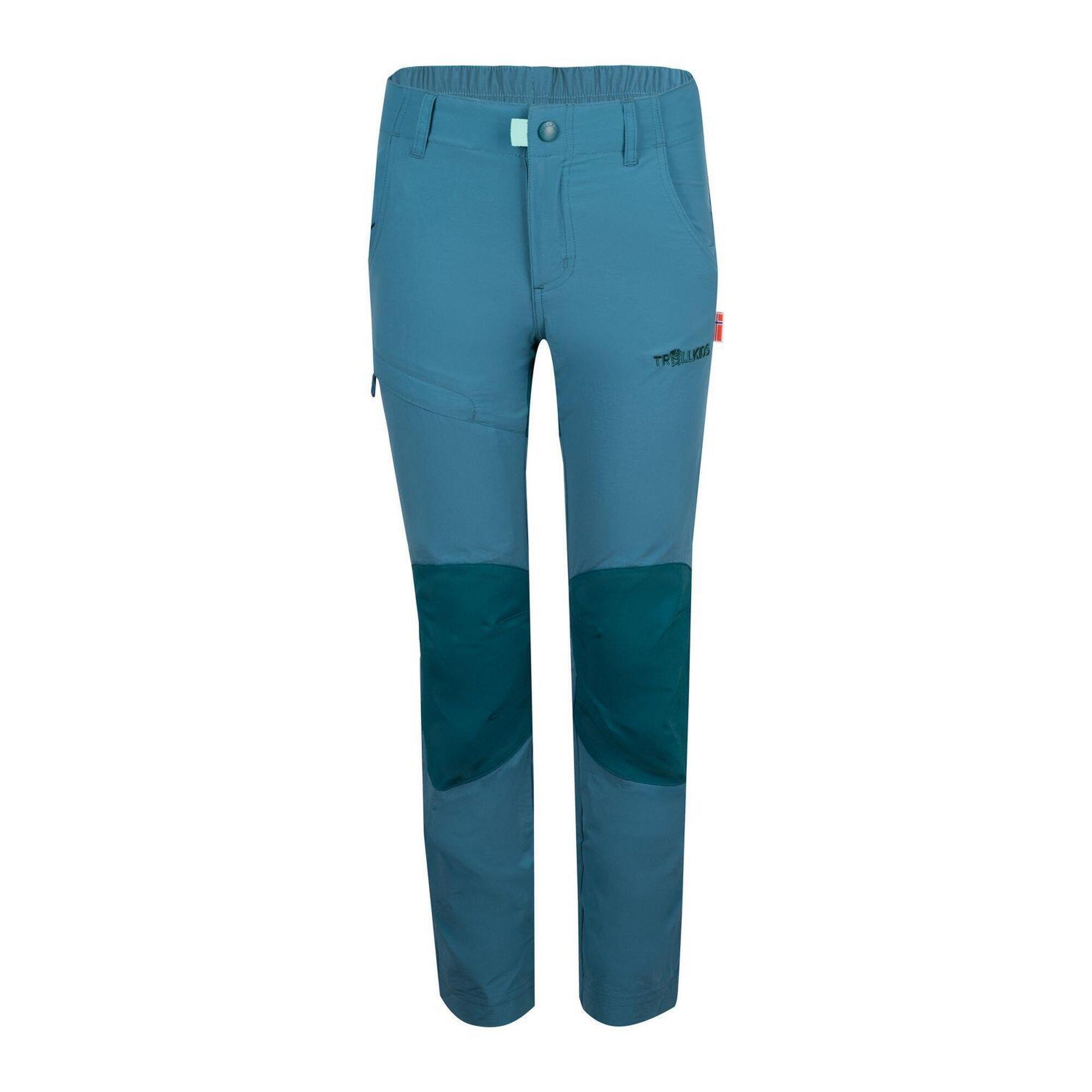 TROLLKIDS Kinder Trekkinghose Hammerfest Teal-Grün