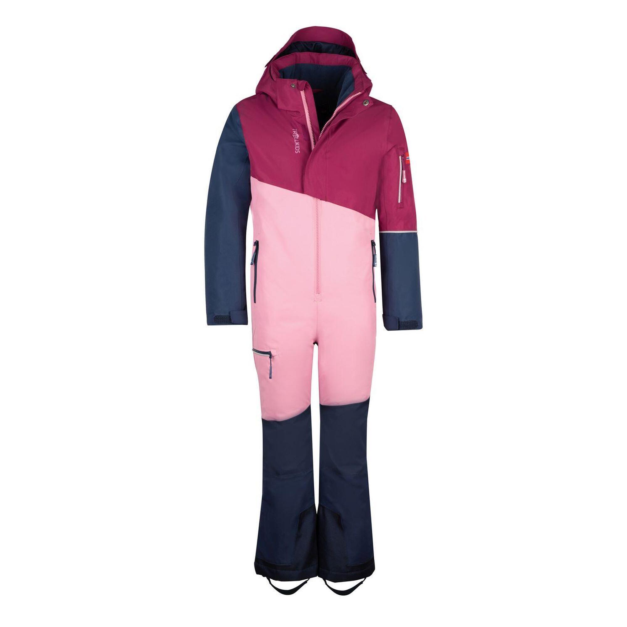 Hallingdal children's snowsuit Violet/Prune/Blue