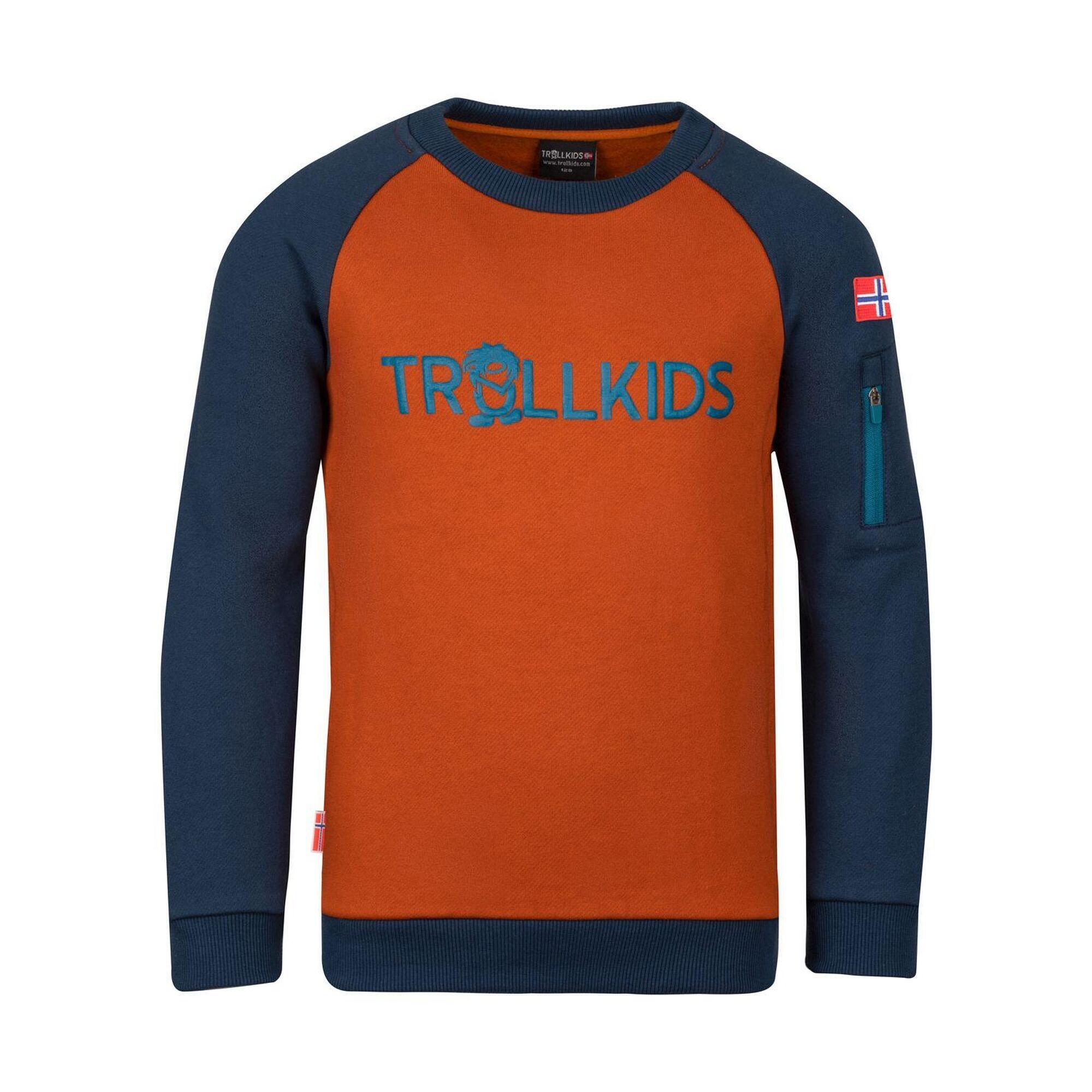 Children's sweatshirt Sandefjord cinnamon/night blue/dark blue