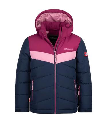 Filles Veste d'hiver Gryllefjord Bleu marine/Violet