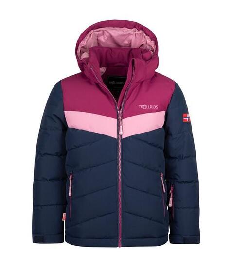Filles Veste d'hiver Gryllefjord Bleu marine/Violet