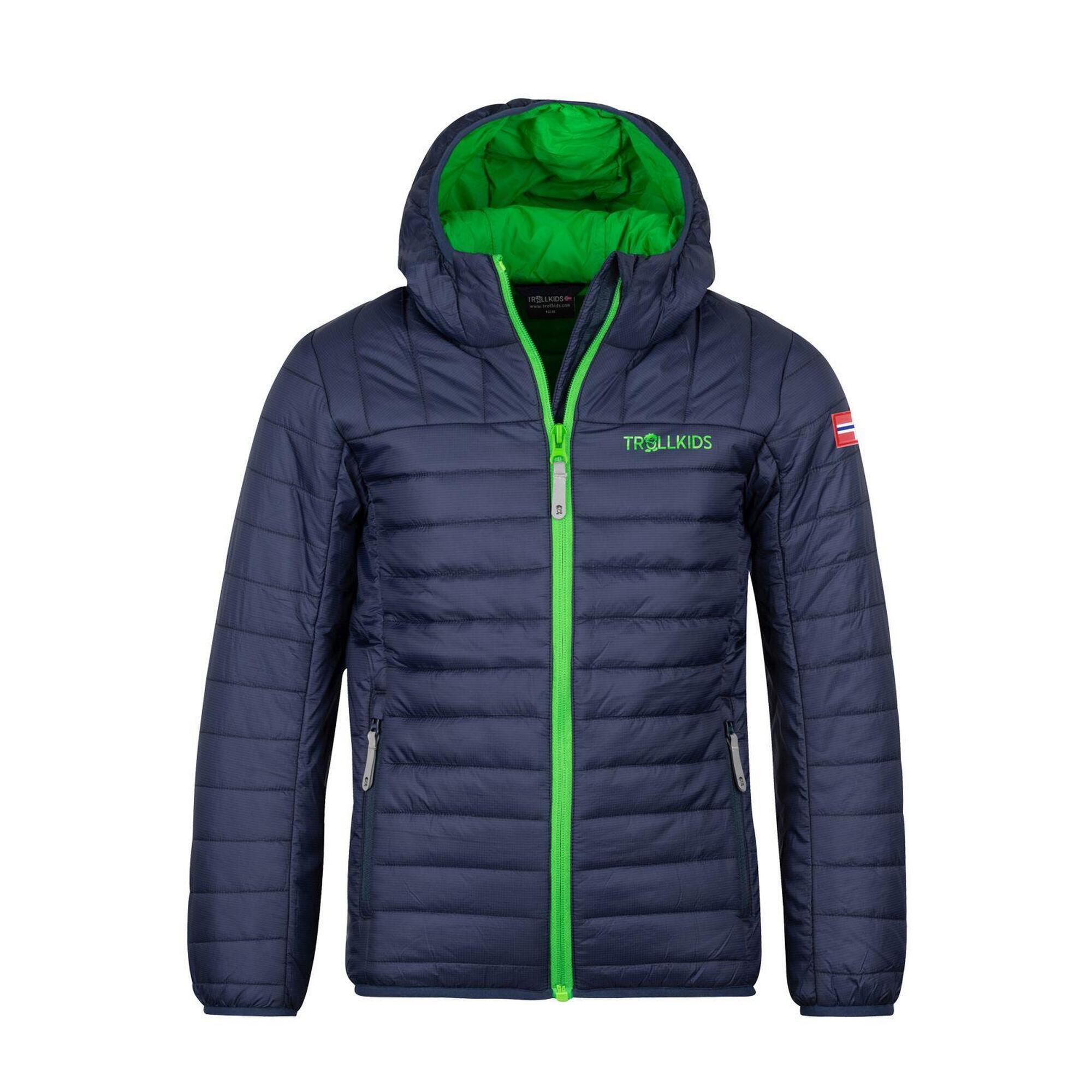 Trollkids - Veste Matelassée Pour Enfants Eikefjord Bleu Marine/vert Clair - Doudoune Synthétique - Bleu|vert -  4 À 6 Ans - Decathlon