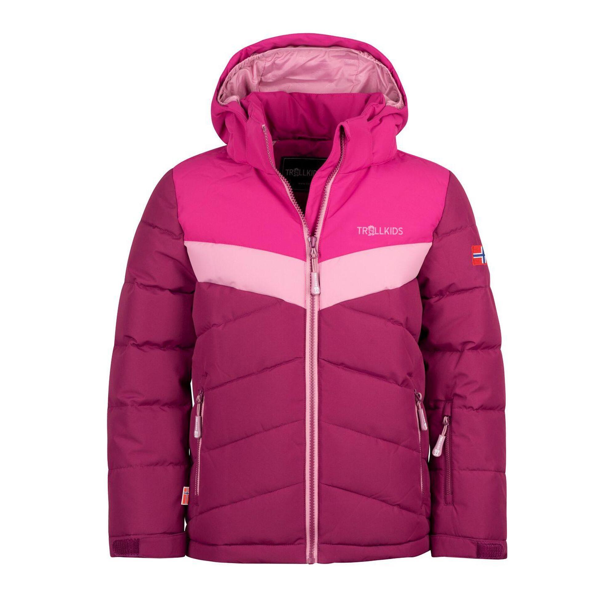 Girls' winter jacket Gryllefjord plum/firewood/purple