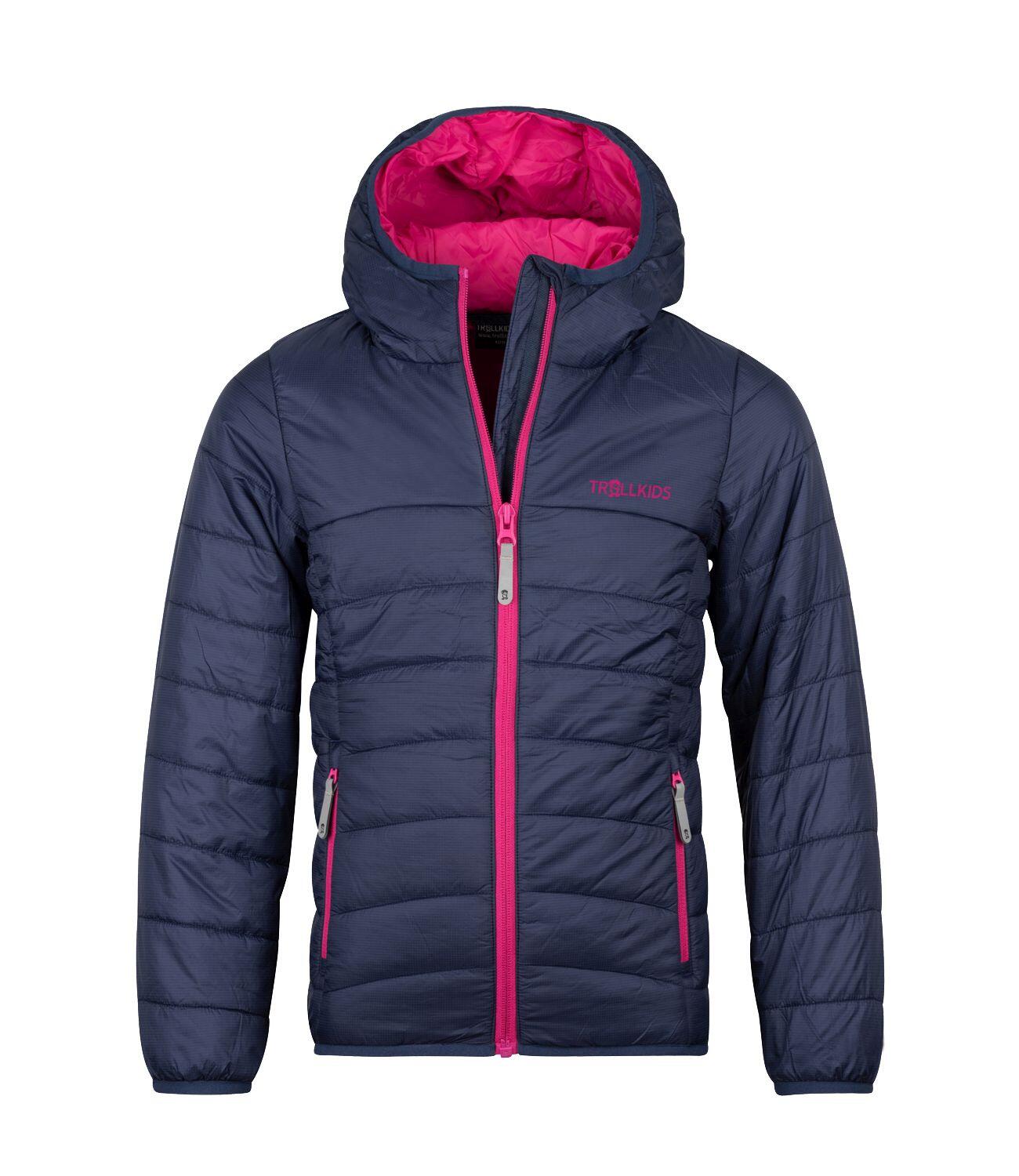 TROLLKIDS Mädchen Steppjacke Eikefjord Marineblau/Feuerbeere