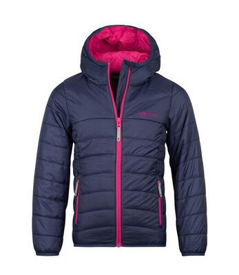 Mädchen Steppjacke Eikefjord Marineblau/Feuerbeere