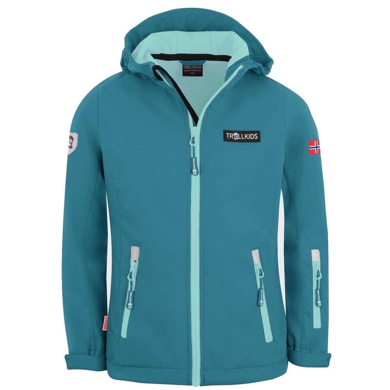 Veste softshell enfants Oslofjord turquoise/turquoise clair