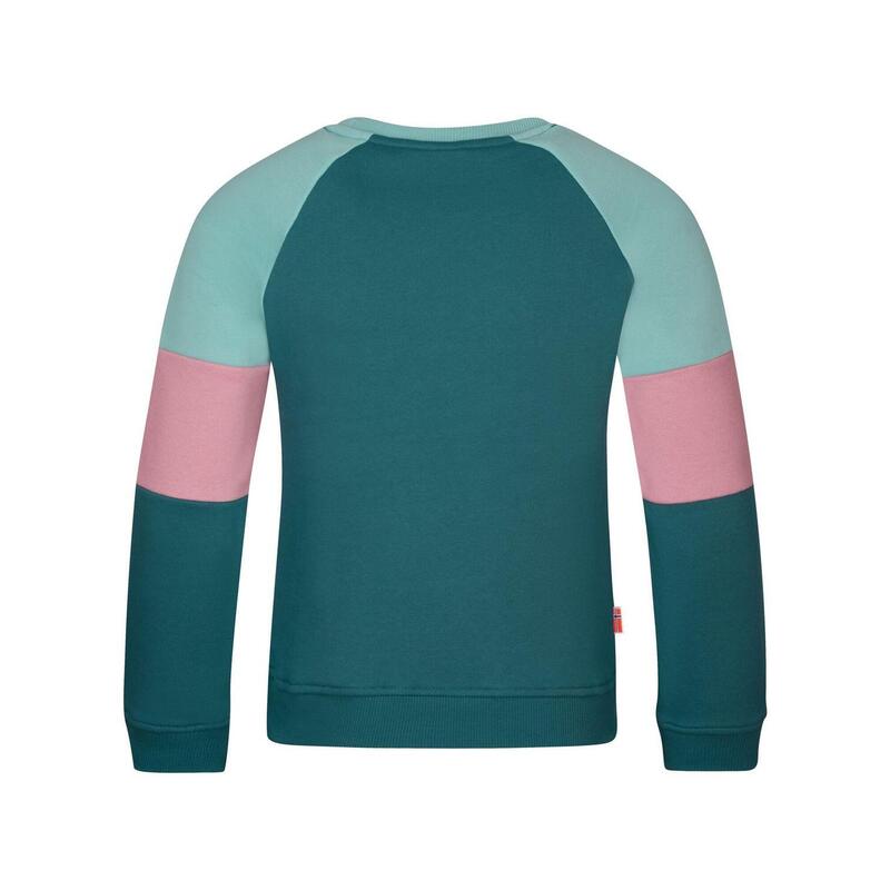 Kinder Sweatshirt Trollfjord Blaugrün/Violett/Wasserblau