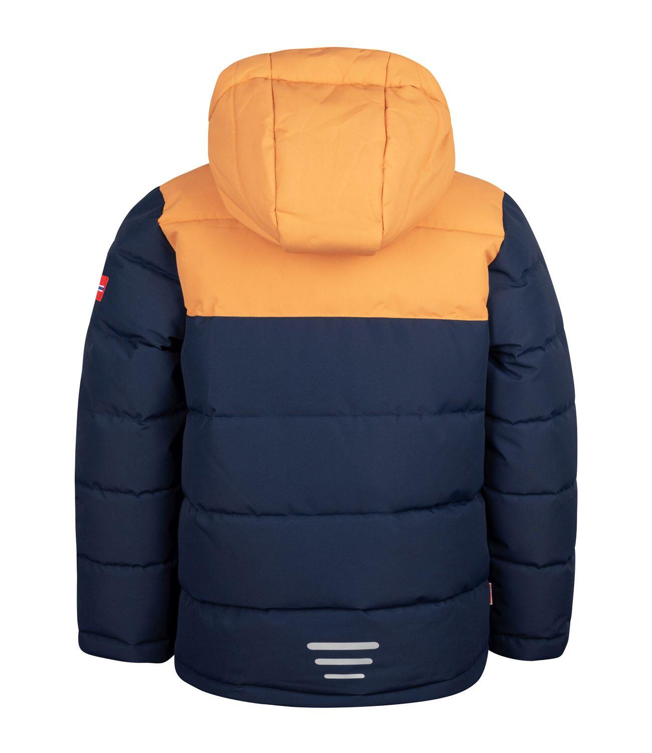 Filles Veste d'hiver Gryllefjord bleu marine/miel/bois de feu 2/5
