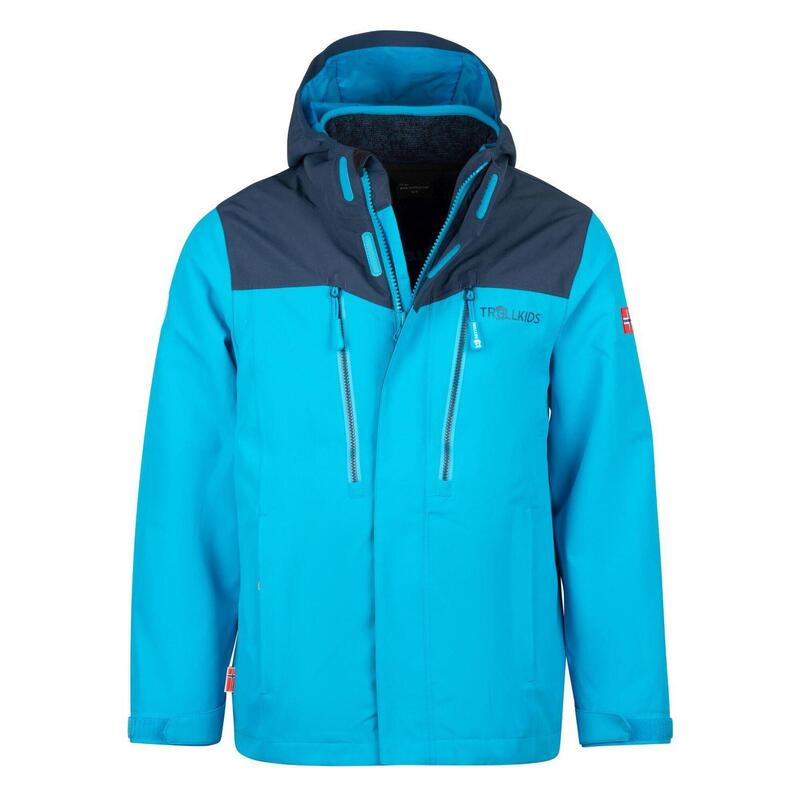 Kinder 3-in-1-Funktionsjacke Preikestolen Vivid-Blau/Nachtblau