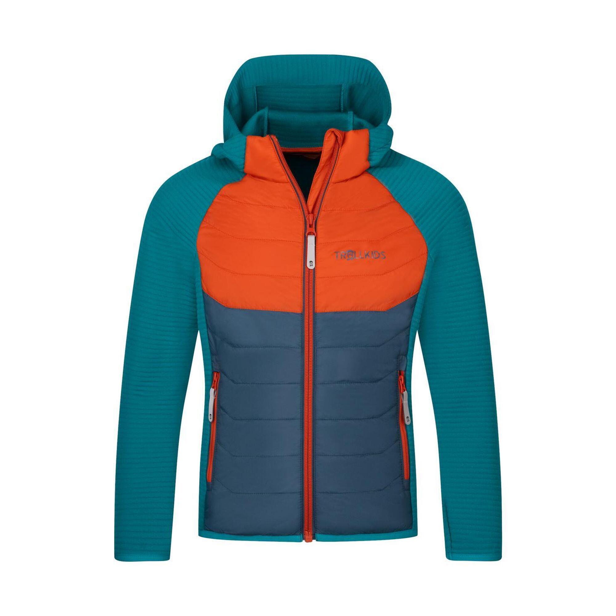 Sirdal children's hybrid jacket night blue/cinnamon