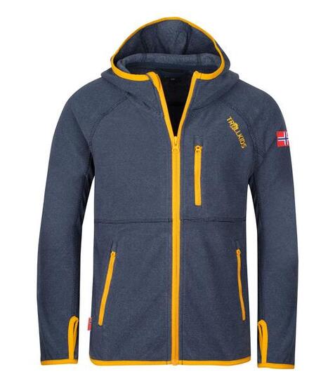 Veste polaire enfant Sandefjord bleu mystique/jaune doré